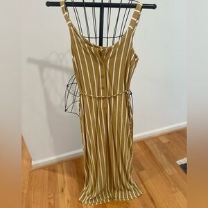 Striped Mustard Dress